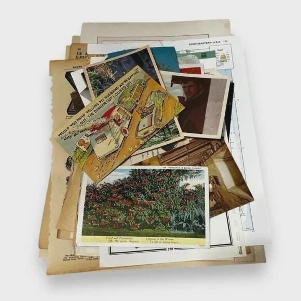 50+ piece Ephemera Lot 50 Collage Crafting Junk Journals Scrapbooking
